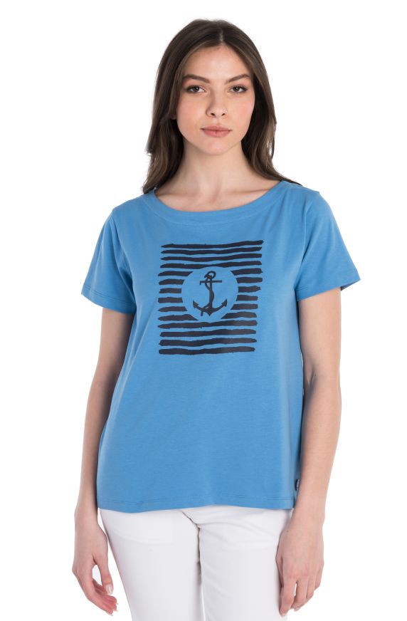 T-shirt en coton à manches mi-longues
