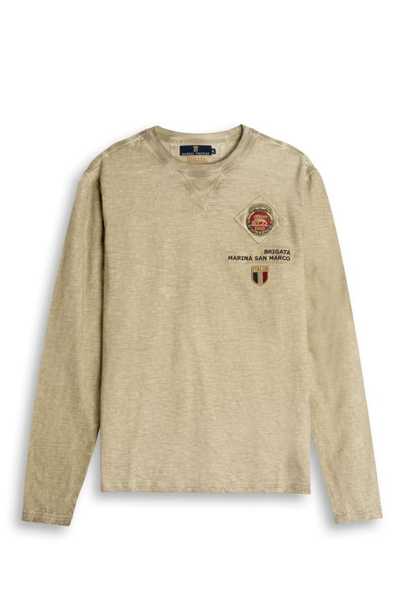 BMSM T-Shirt aus geflammter Baumwolle