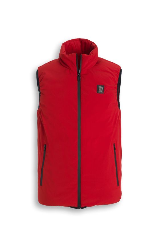 Piumino smanicato reversibile