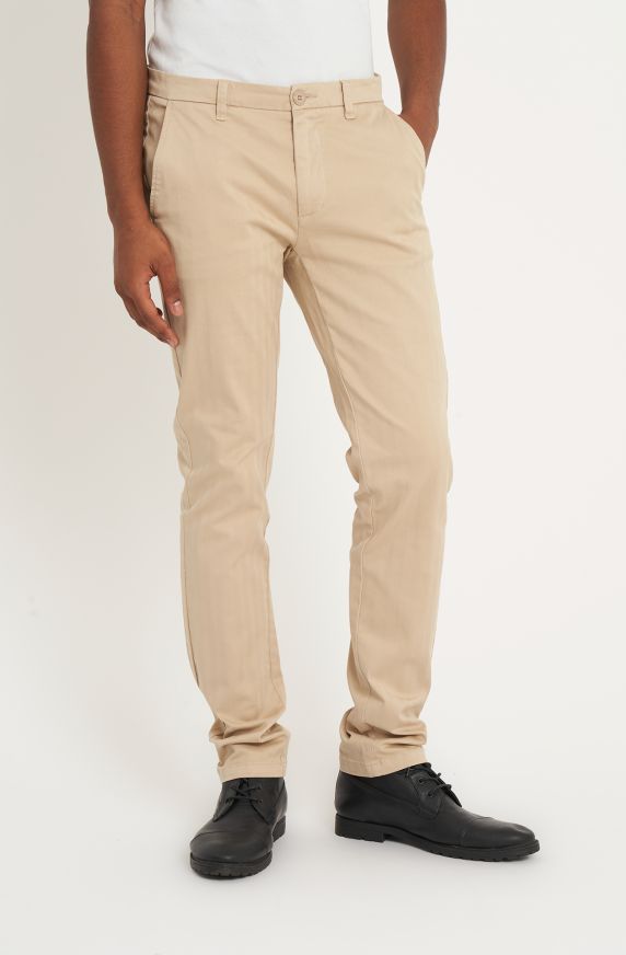 Classic line cotton trousers