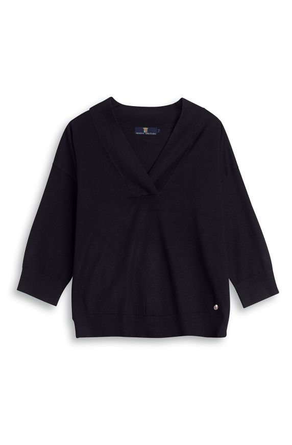Wide viscose blend sweater