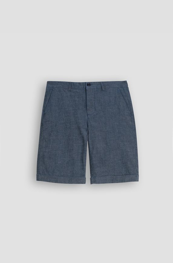 Bermuda in cotone chambray