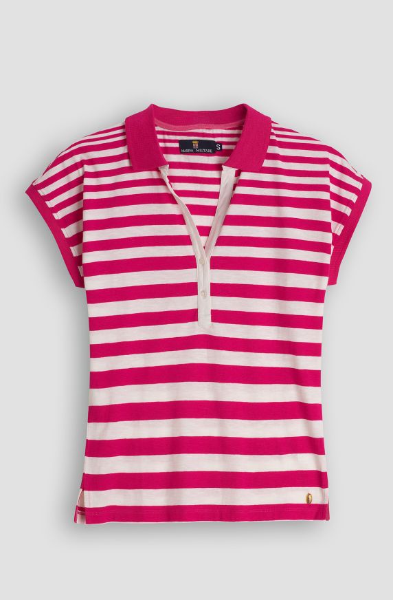 Polo in cotone slub