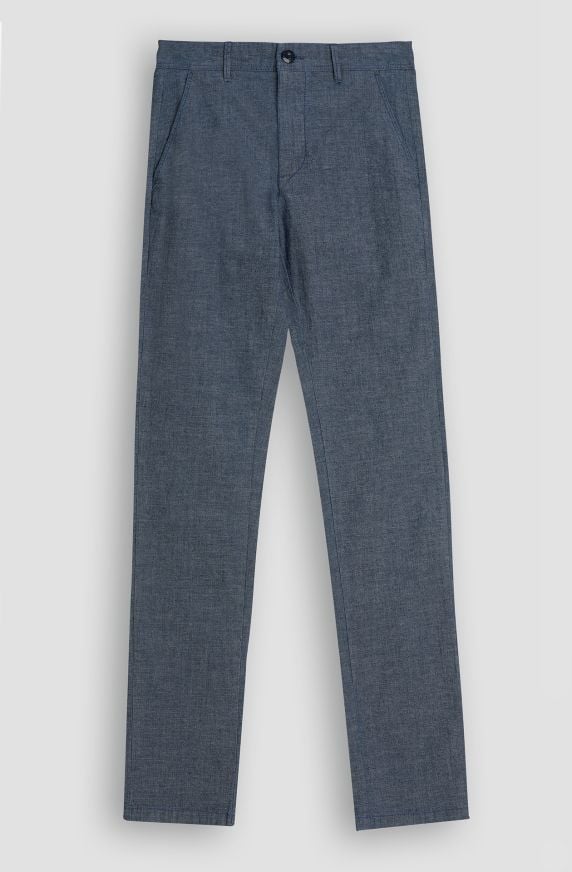 Chambray cotton trousers
