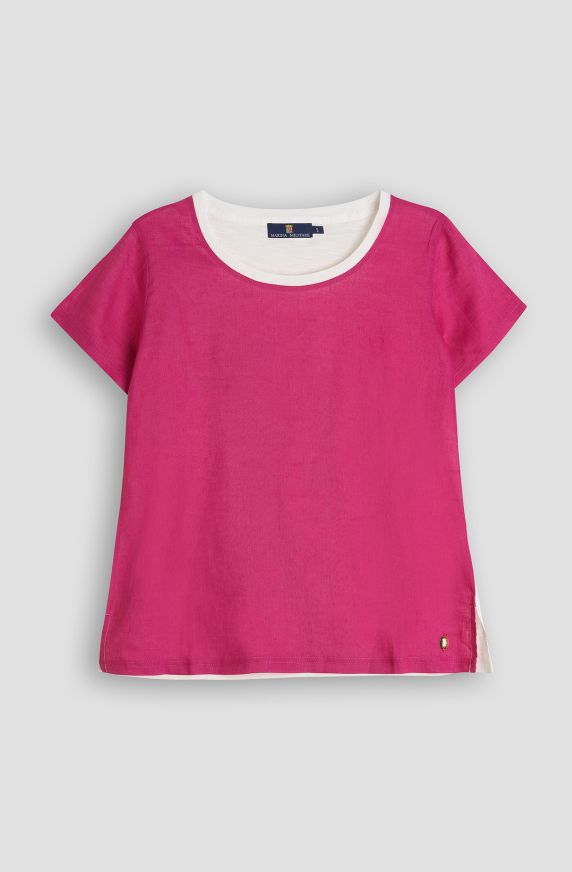 T-shirt lino e cotone