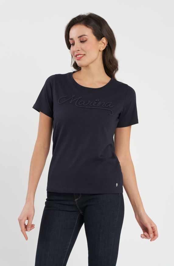 T-shirt in cotone slub