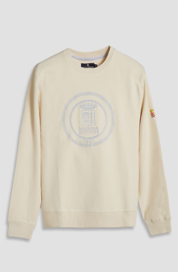 Felpa da uomo in cotone girocollo