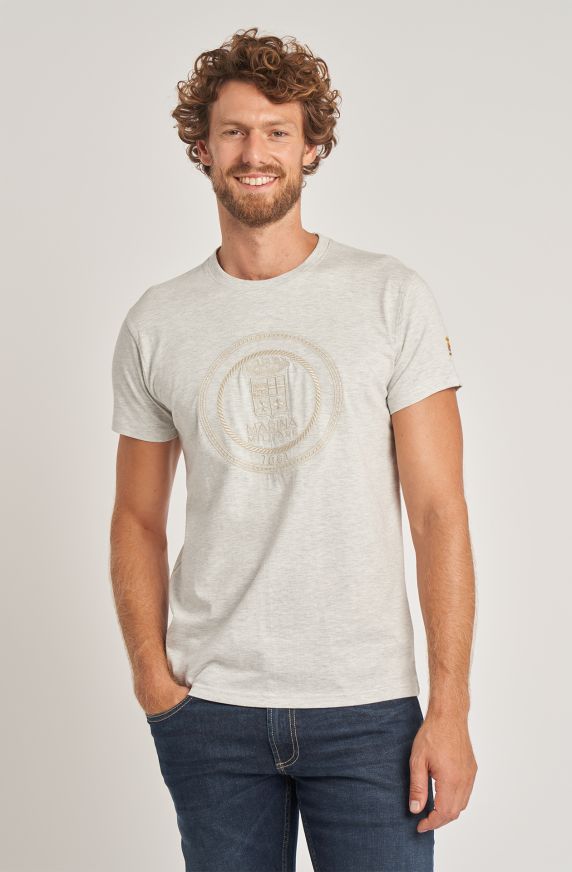Organic men's t-shirt in half-sleeved cotton