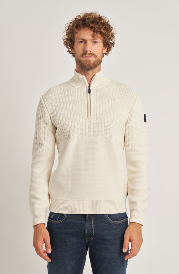 Maglione da uomo Amerigo Vespucci in caldo cotone mezza zip