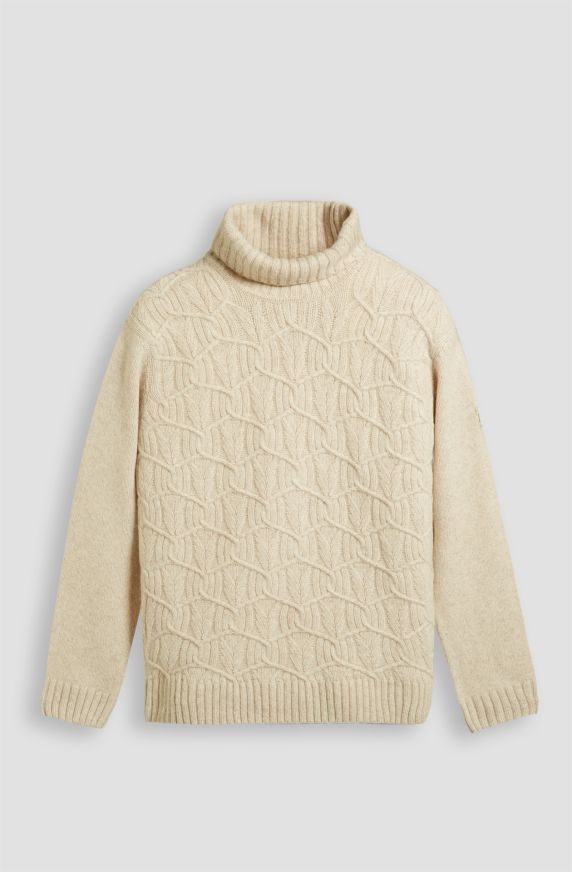 Organic men's turtleneck wool sweater