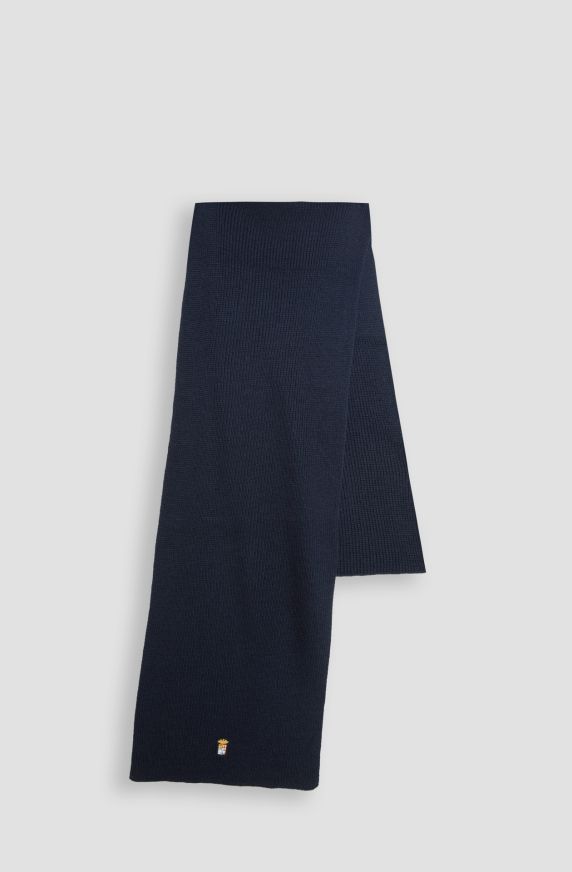 Men's Mixed Fabric Ribbed Scarf