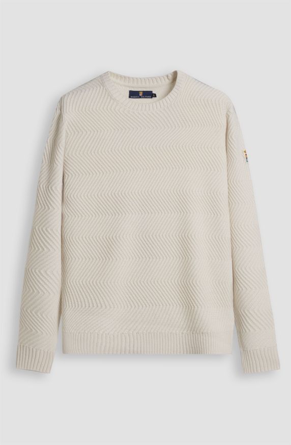 Maglione da uomo in misto lana girocollo