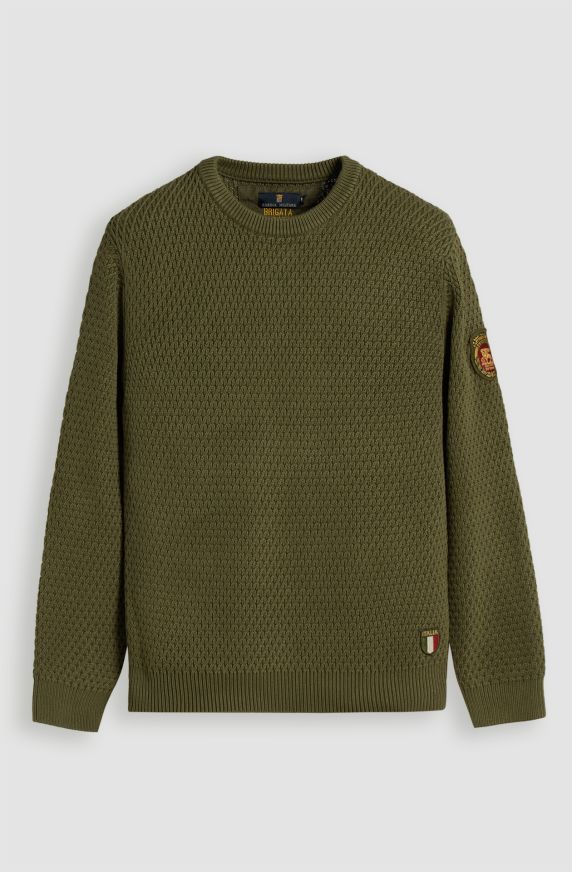 Brigata Marina San Marco men's sweater in warm cotton crew neck