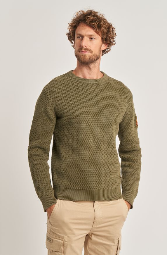 Brigata Marina San Marco men's sweater in warm cotton crew neck