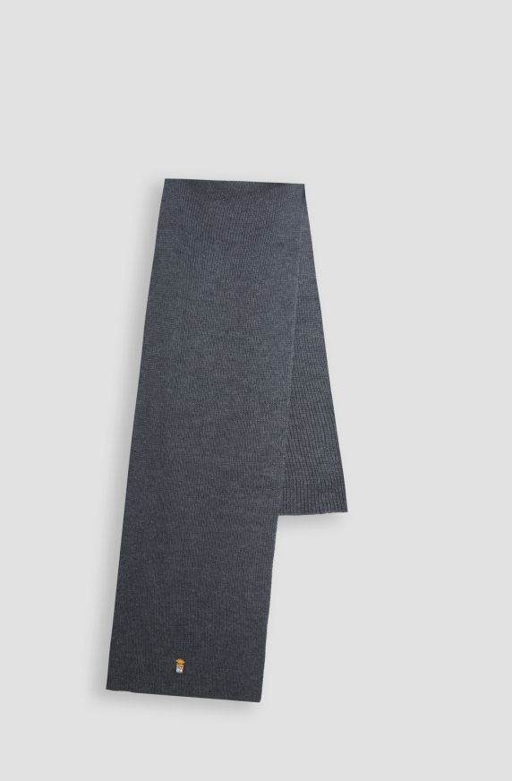 Men's Mixed Fabric Ribbed Scarf