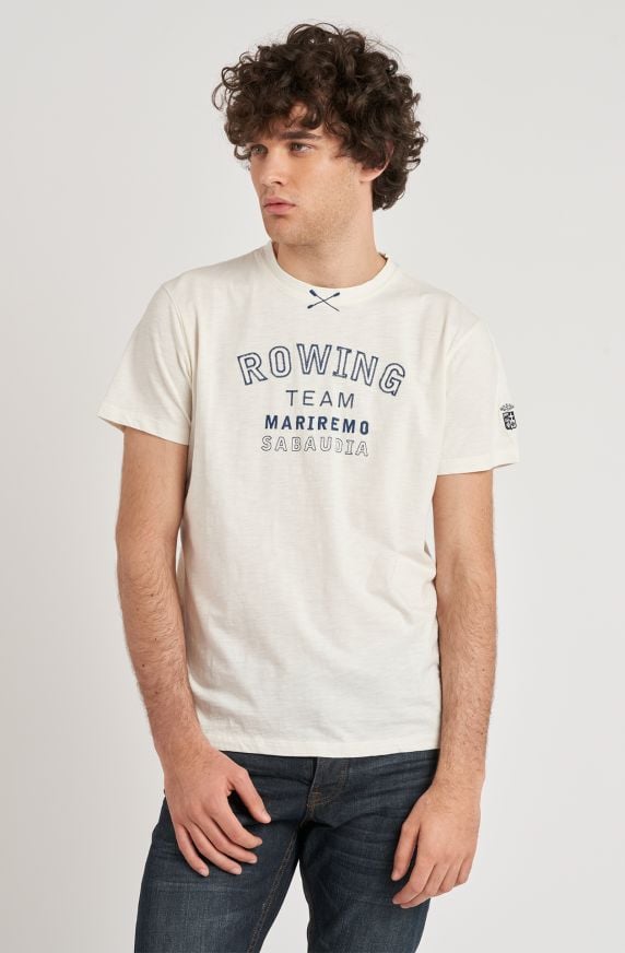 T-shirt da uomo Rowing Team in cotone slub