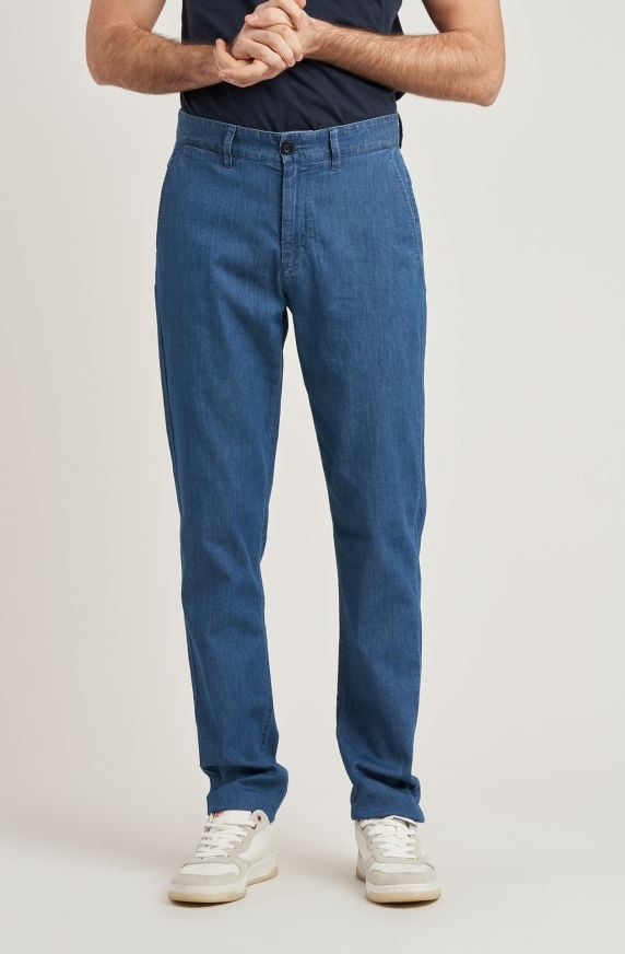 Pantalone da uomo in cotone stone washed