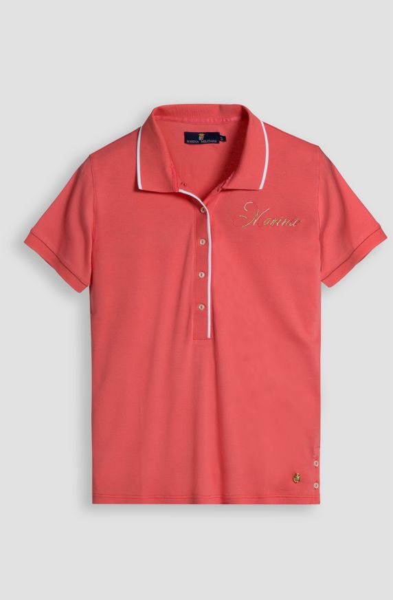 Polo da donna in cotone piquet