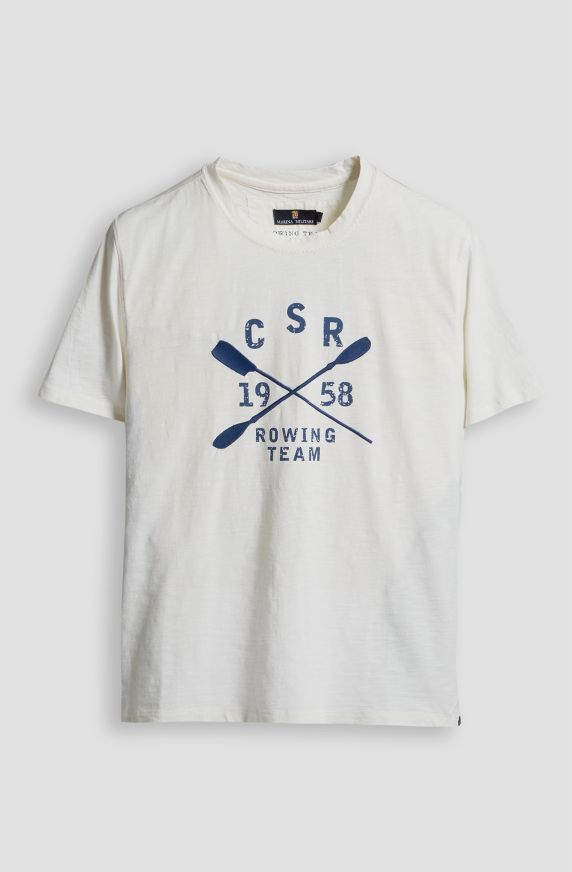 T-shirt da uomo Rowing Team in cotone slub