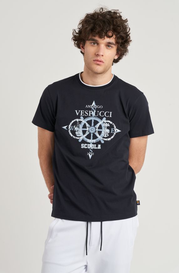 T-shirt da uomo Amerigo Vespucci in cotone jersey