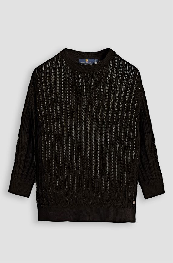 Maglia da donna in cotone lavorato