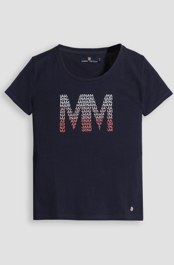 T-shirt da donna in cotone elasticizzato