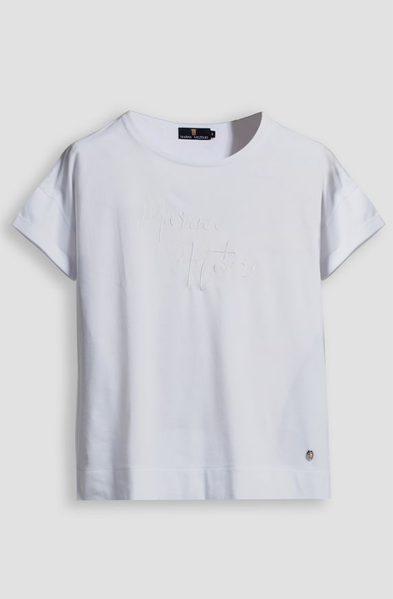 T-shirt da donna in cotone piquet