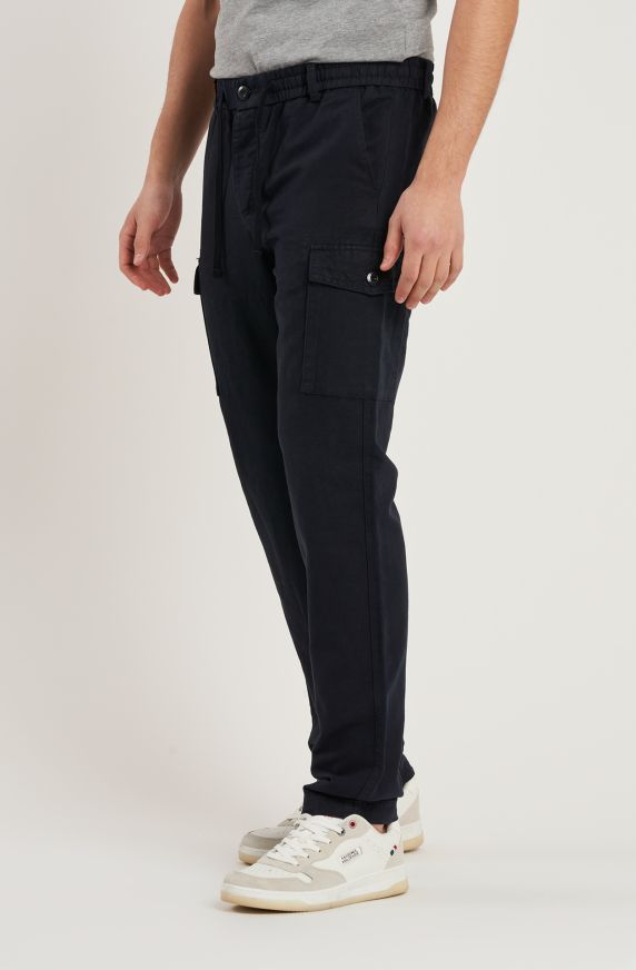 Pantaloni da uomo cargo in lino