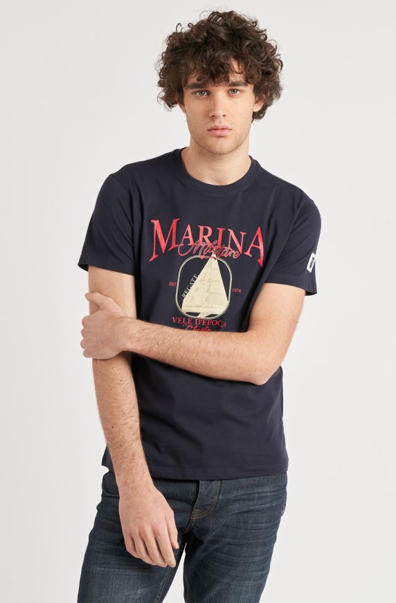 T-shirt da uomo Regate vele d'epoca in cotone