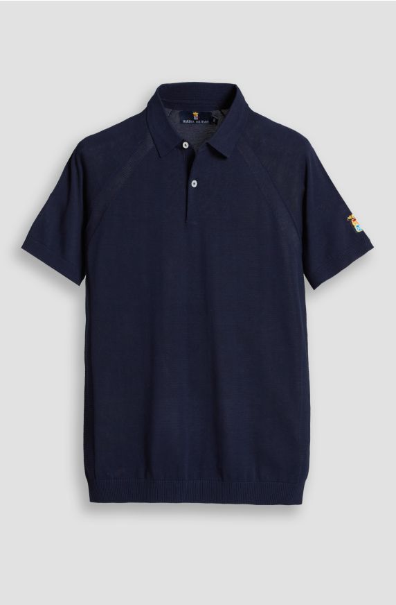 Polo in maglia da uomo misto cotone