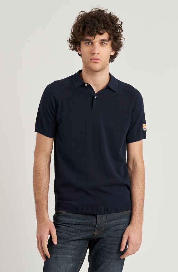 Polo in maglia da uomo misto cotone