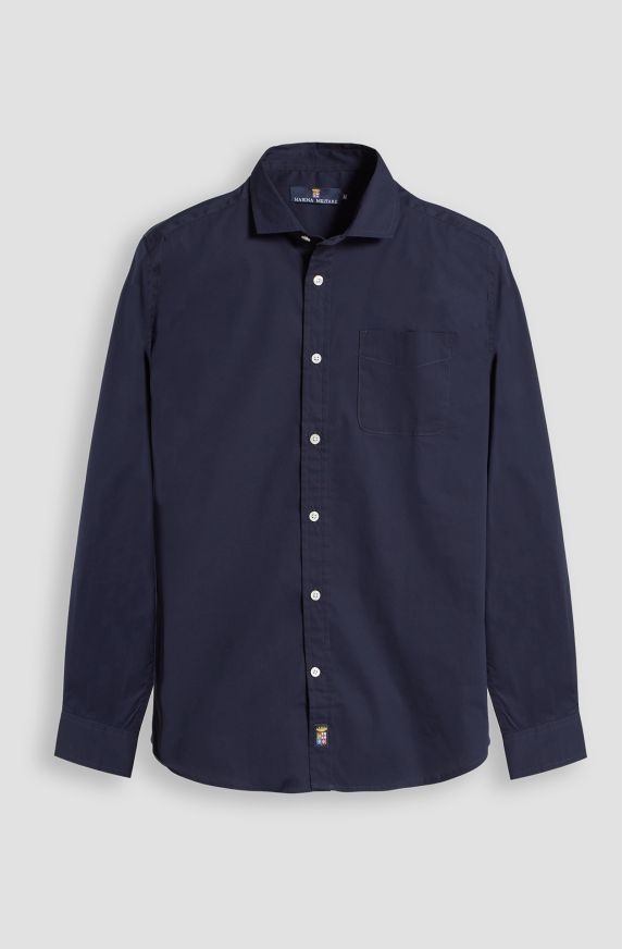 Camicia da uomo in cotone elasticizzato