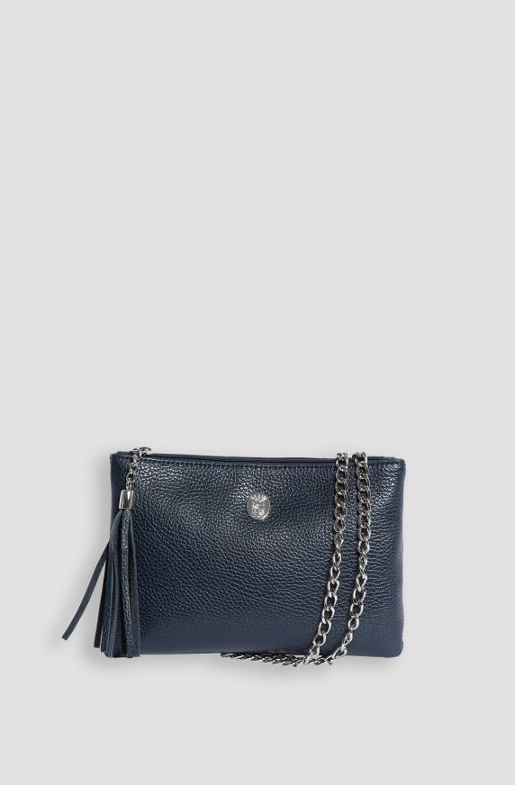 Pochette da donna in pelle martellata