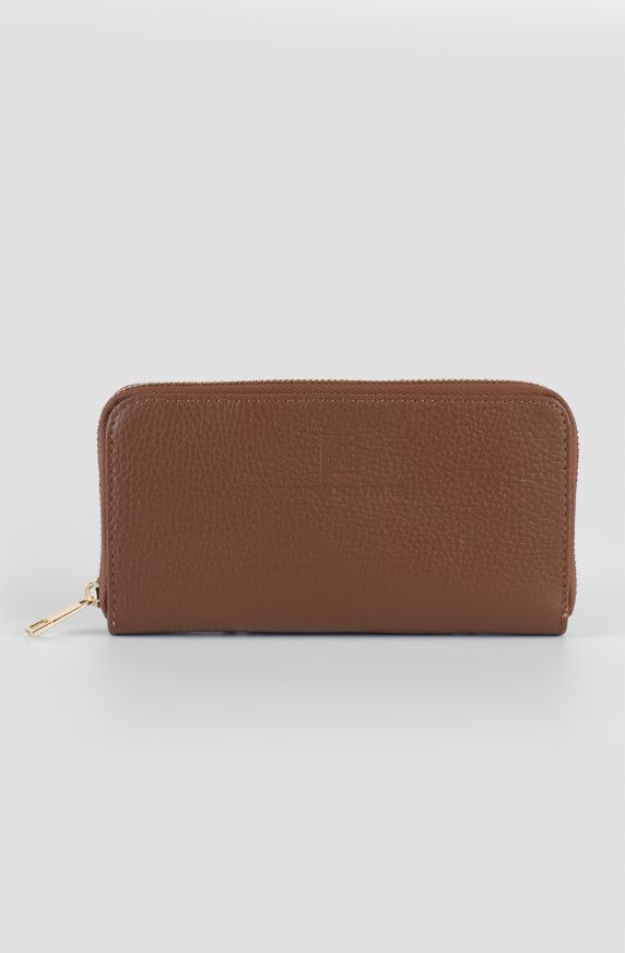 Portafoglio donna in pelle martellata
