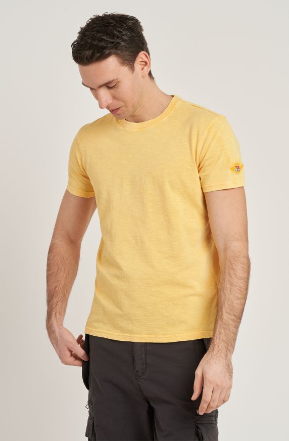 T-shirt uomo in cotone slub