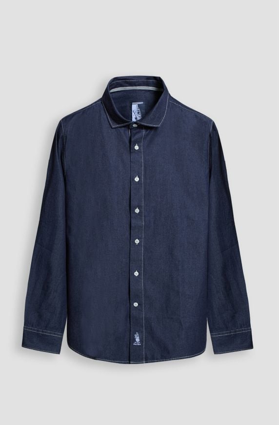 Camicia da uomo Amerigo Vespucci in cotone denim