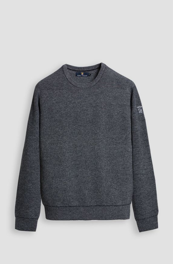 Maglia da uomo in misto lana girocollo