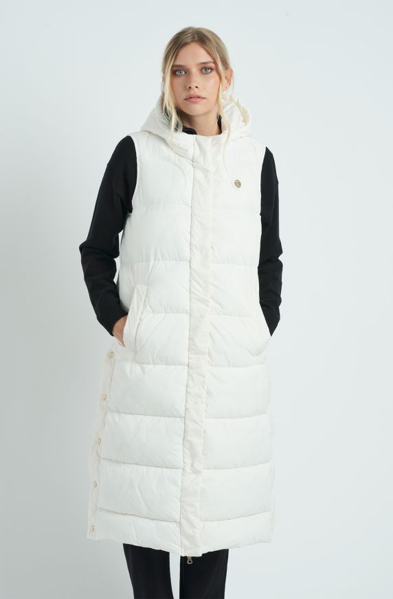 Smanicato trapuntato da donna in nylon