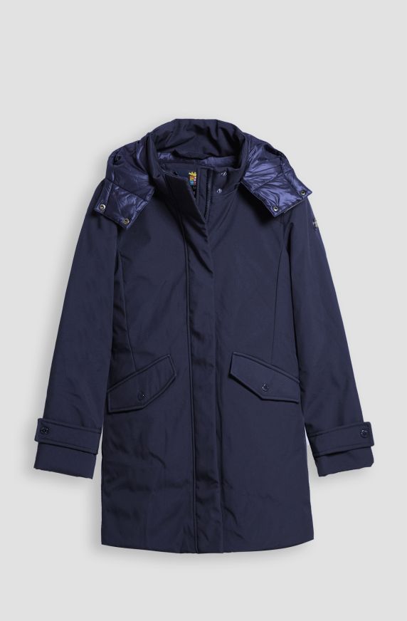 Giaccone da donna in soft shell con cappuccio