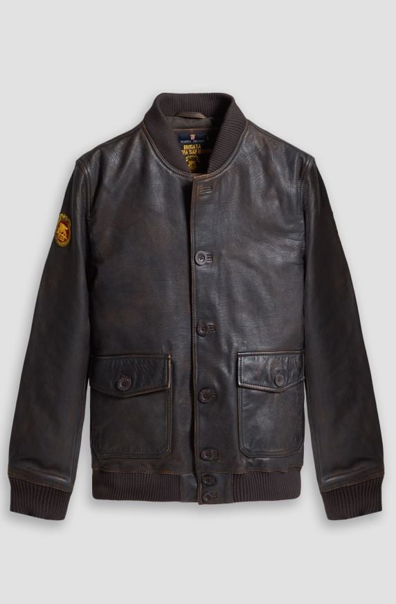 Men's Brigata Marina San Marco Leather Parka