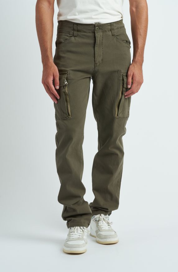 Pantaloni da uomo modello cargo in cotone