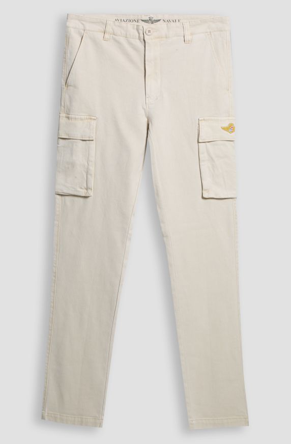 Pantaloni da uomo modello cargo in cotone