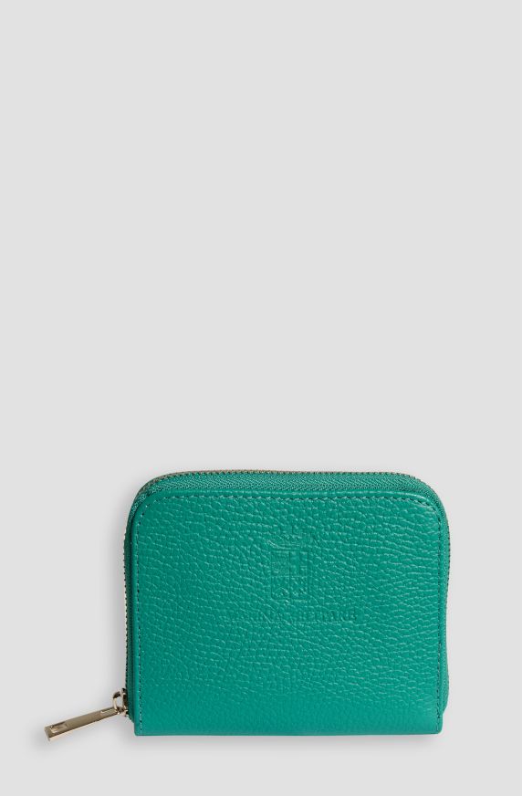 Portafoglio donna in pelle martellata