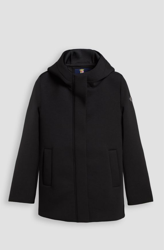 Women's Scuba Fabric Hooded Coat
