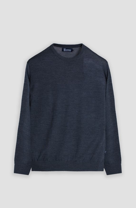 Maglione da uomo in lana merino girocollo