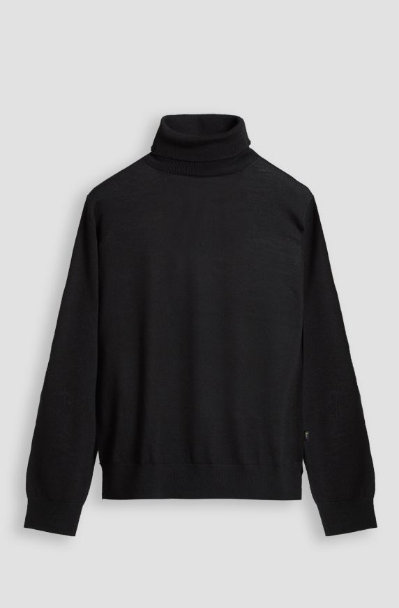 Maglione da uomo in lana merino collo alto