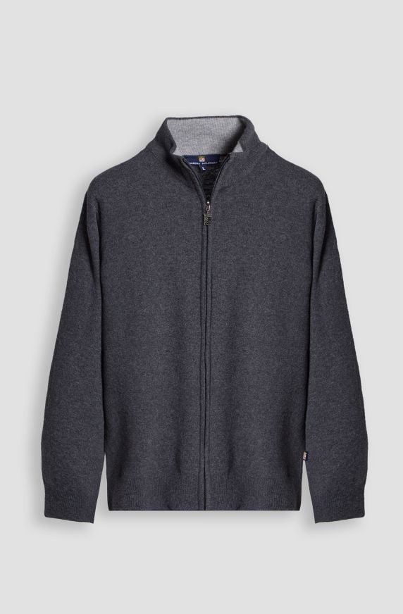 Men's Wool Blend Full Zip Sweater