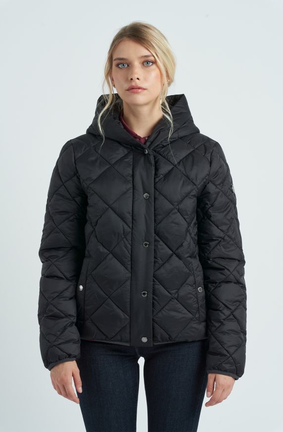 Giaccone trapuntato da donna in nylon