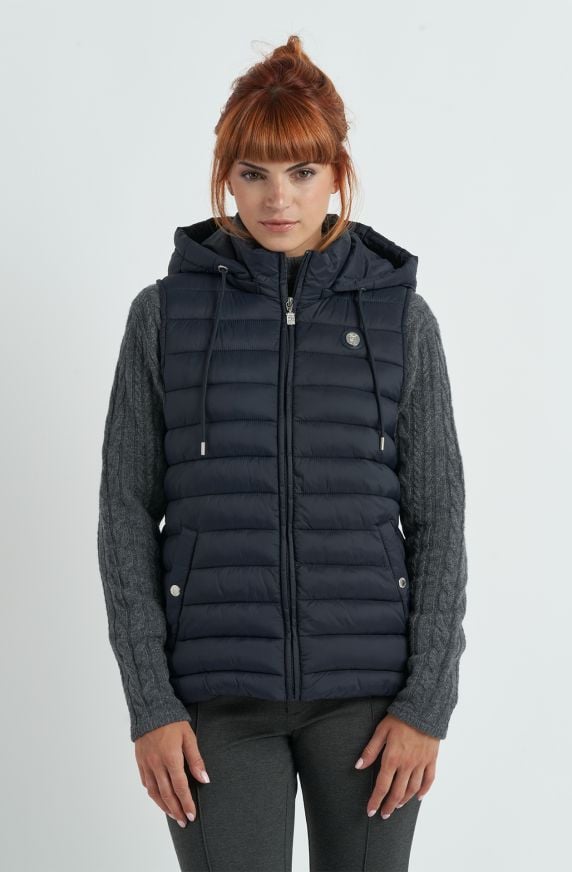 Smanicato trapuntato da donna in nylon