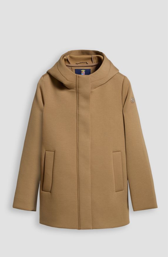 Women's Scuba Fabric Hooded Coat